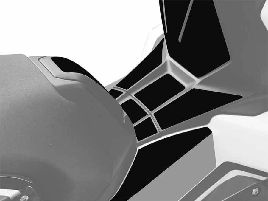 KIT PROTECTOR DEPOSITO PUIG HONDA X-ADV 17'- C/NEGRO 9952N