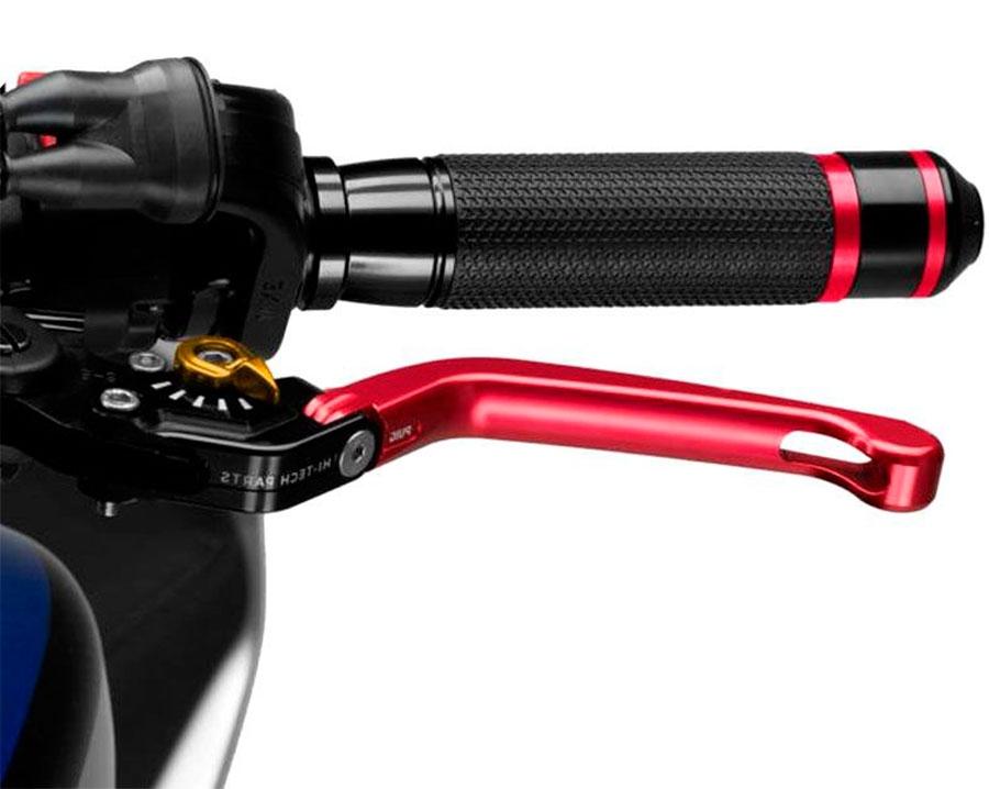 MANETA FRENO PUIG ABATIBLE 3.0. C/ROJO SELECTOR C/ORO   110RO