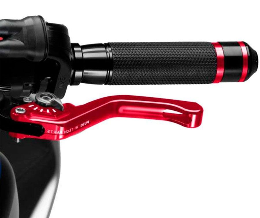 MANETA FRENO PUIG CORTA 3.0. C/ROJO SELECTOR C/PLATA   130RP