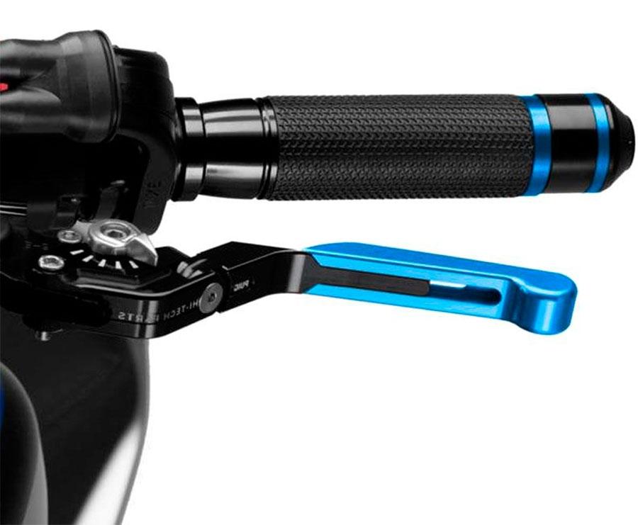 MANETA FRENO PUIG 3.0. NEGRO EXTEN/AZUL SELECTOR/PLATA   14ANP