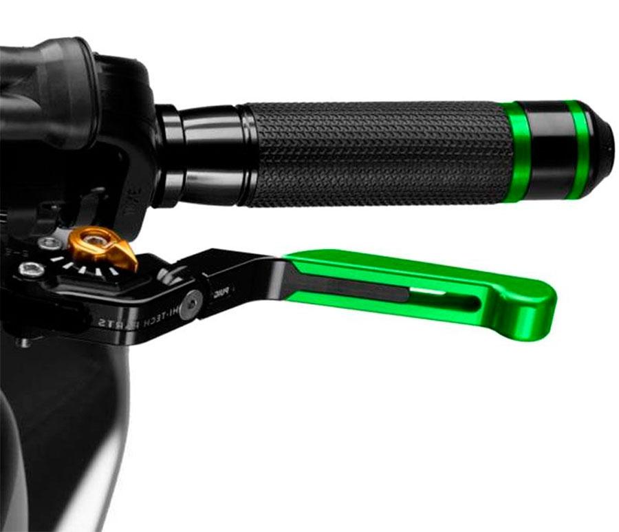 MANETA FRENO PUIG 3.0. NEGRO EXTEN/VERDE SELECTOR/ORO   14VNO