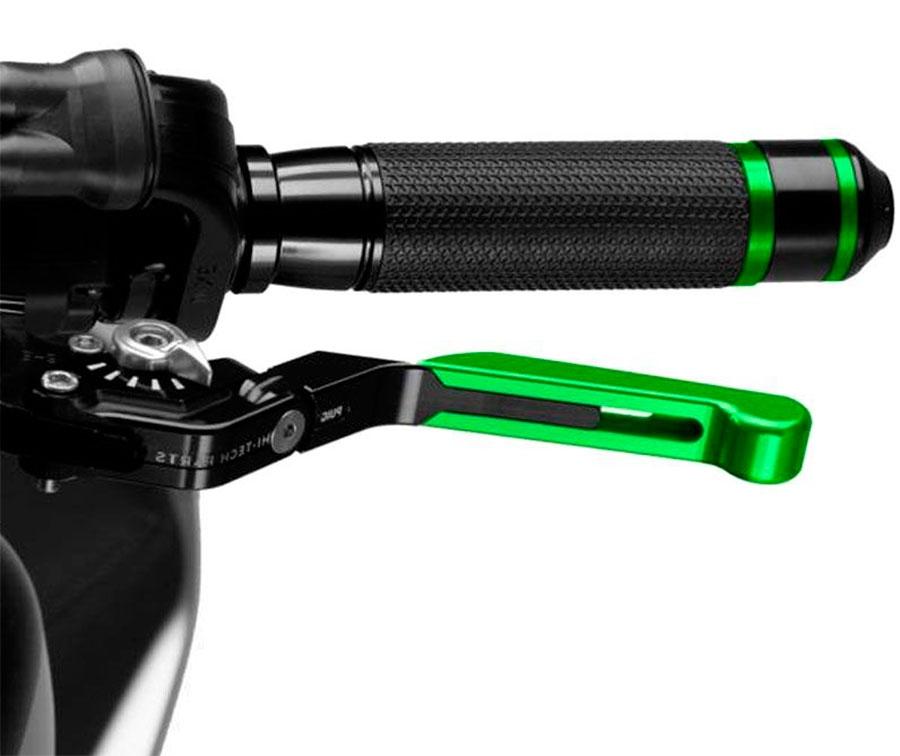 MANETA FRENO PUIG 3.0. NEGRO EXTEN/VERDE SELECTOR/PLATA   14VNP