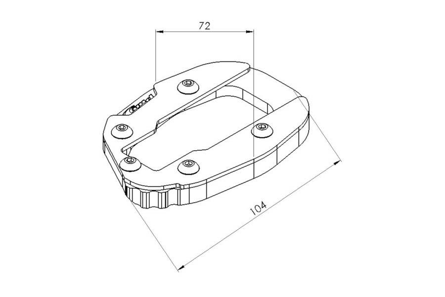 EXTENSION PATA DE CABRA DUCATI MULTISTRADA V4 21'