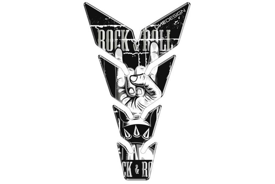 PROTECTOR DE DEPOSITO SKULL ROCK&ROLL C/NEGRO