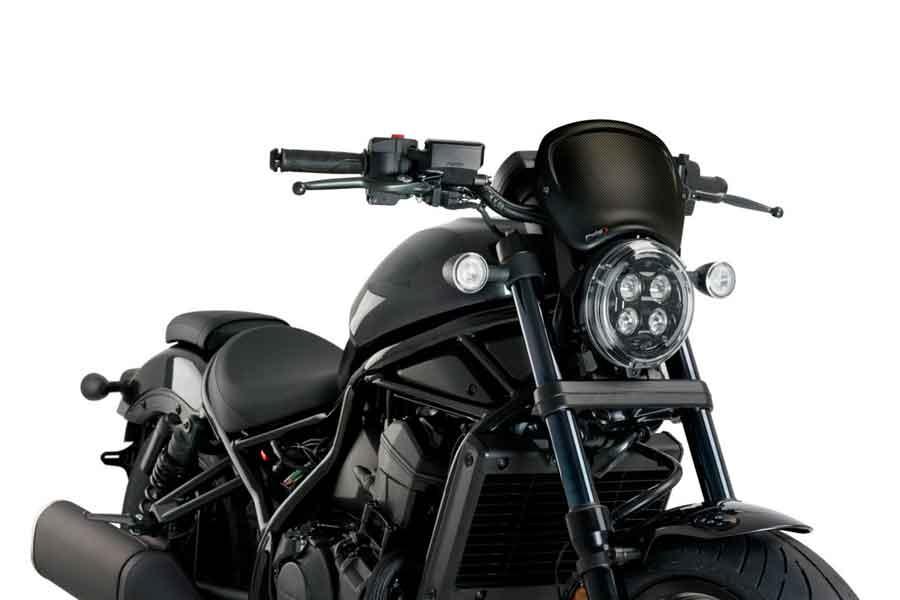 PLACA FRONTAL ABS HONDA CMX1100 REBEL C/SIMIL CARB PUIG 20821C