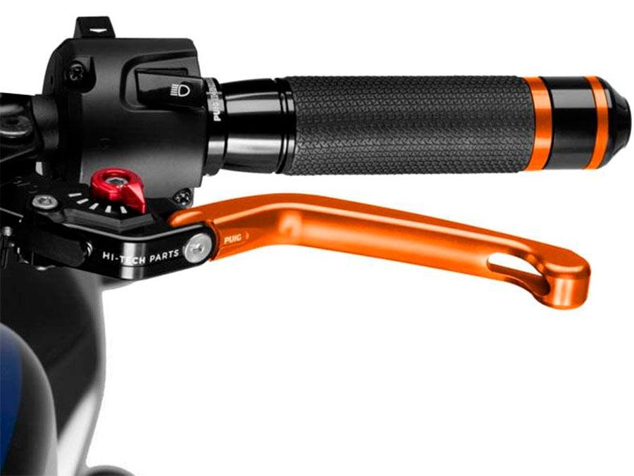 MANETA EMBRAGUE PUIG ABATIBLE 3.0. C/NARANJA SELECTOR   210TR