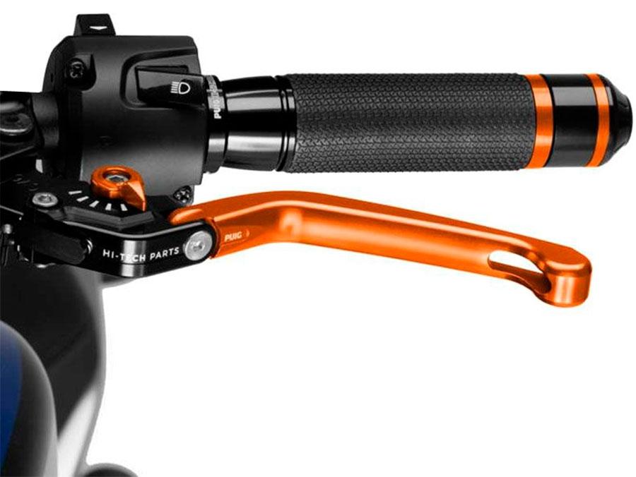 MANETA EMBRAGUE PUIG ABATIBLE 3.0. C/NARANJA SELECTOR   210TT
