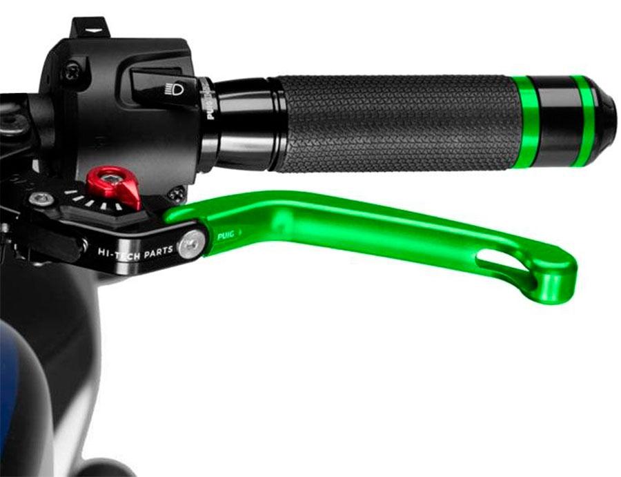 MANETA EMBRAGUE PUIG ABATIBLE 3.0. C/VERDE SELECTOR C/R   210VR