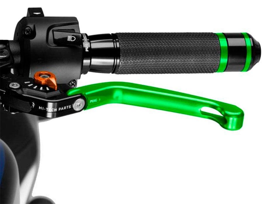 MANETA EMBRAGUE PUIG ABATIBLE 3.0. C/VERDE SELECTOR C/T   210VT