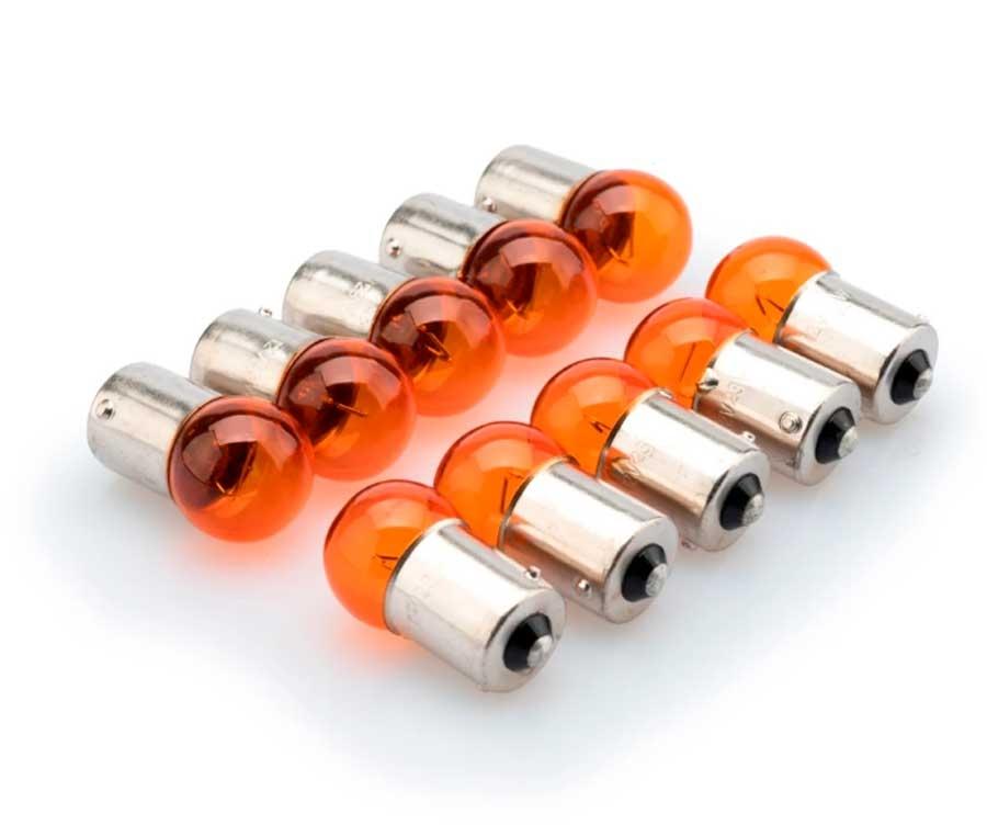 CAJA DE 10 BOMBILLAS AMBAR INTER.12V/21W INTER.STA PUIG 21537W