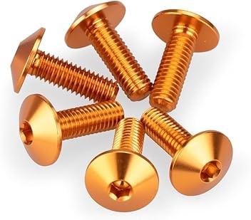 KIT 6 TORNILLOS M5X15 DIAM. CABEZA 11,8MM C/NARANJ PUIG 21763T