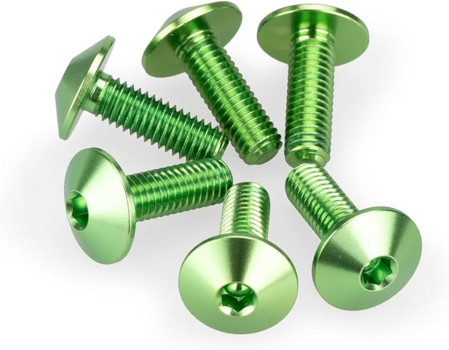KIT 6 TORNILLOS M5X15 DIAM. CABEZA 11,8MM C/VERDE PUIG 21763V