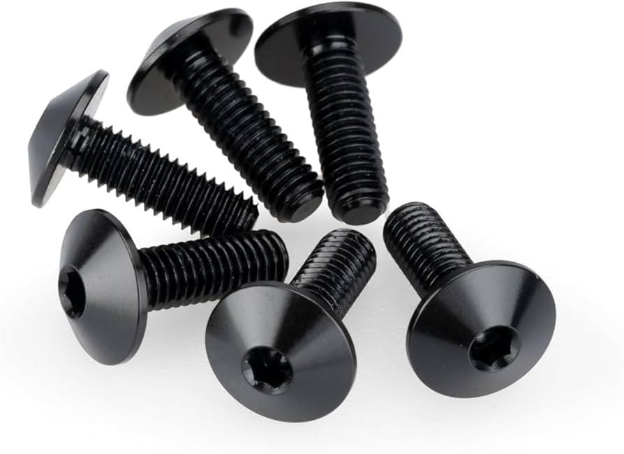 KIT 6 TORNILLOS M6X20 DIAM. CABEZA 13,9MM C/NEGRO PUIG 21764N