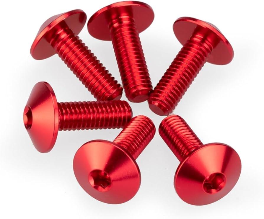 KIT 6 TORNILLOS M6X20 DIAM. CABEZA 13,9MM C/ROJO PUIG 21764R