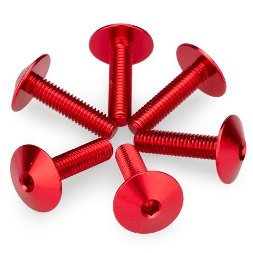 KIT 6 TORNILLOS M5X20 DIAM. CABEZA 13,9MM C/ROJO PUIG 21766R