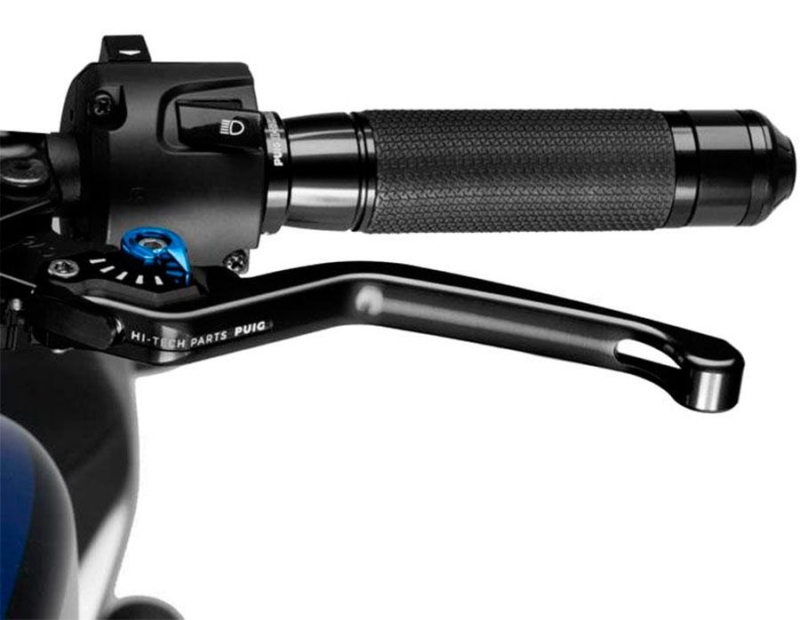 MANETA EMBRAGUE PUIG FIJA 3.0. C/NEGRO SELECTOR C/AZUL   220NA