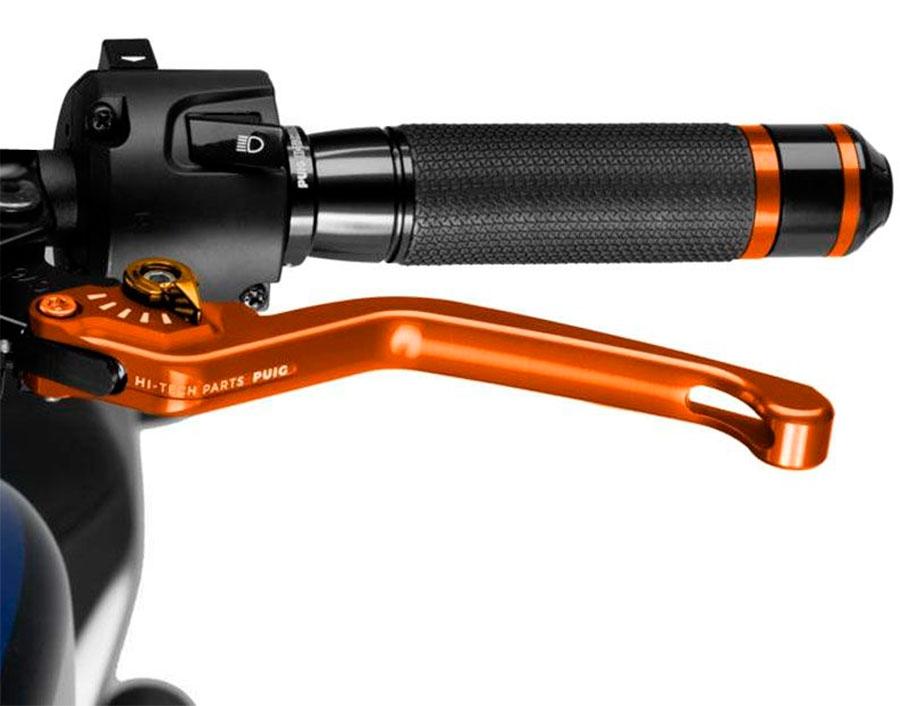 MANETA EMBRAGUE PUIG FIJA 3.0. C/NARANJA SELECTOR C/ORO   220TO