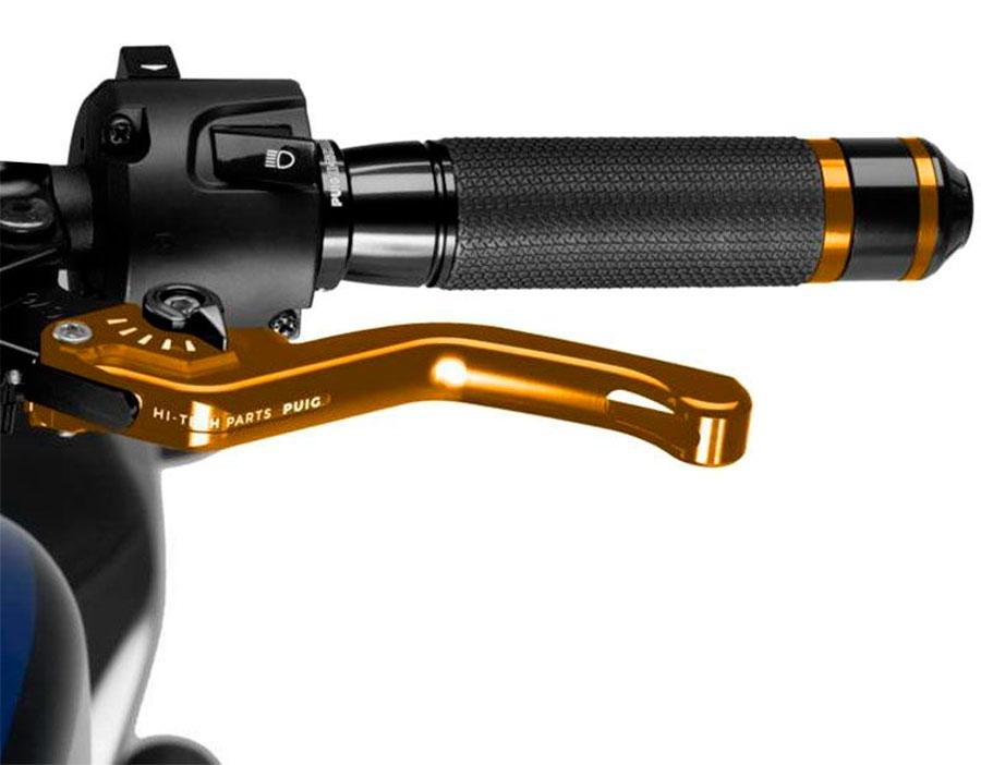 MANETA EMBRAGUE PUIG CORTA 3.0. C/ORO SELECTOR C/NEGRO   230ON