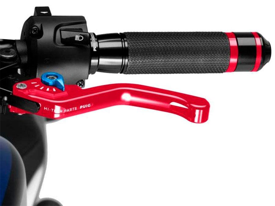 MANETA EMBRAGUE PUIG CORTA 3.0. C/ROJO SELECTOR C/AZUL   230RA
