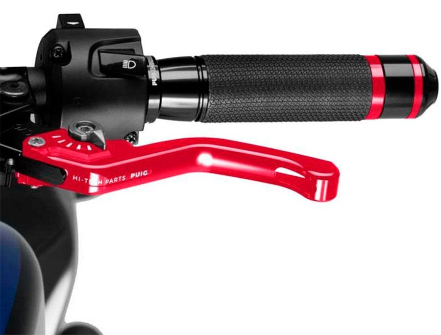 MANETA EMBRAGUE PUIG CORTA 3.0. C/ROJO SELECTOR C/PLATA   230RP