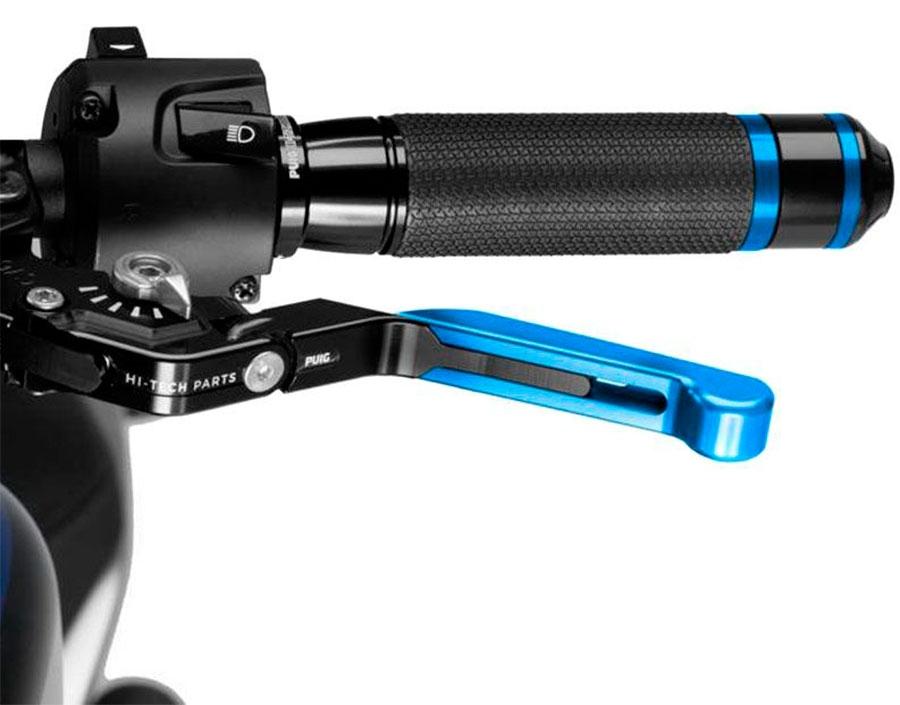 MANETA EMBRAGUE PUIG 3.0. NEGRO EXT/AZUL SELECT/PLATA   24ANP