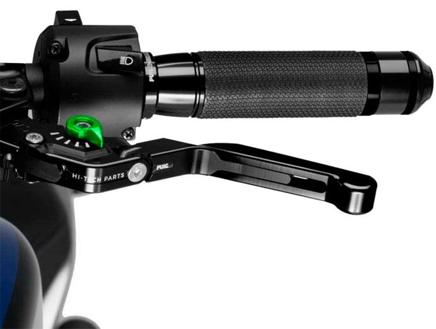 MANETA EMBRAGUE PUIG 3.0. NEGRO EXTEN/NEGRO SELEC/VERDE   24NNV