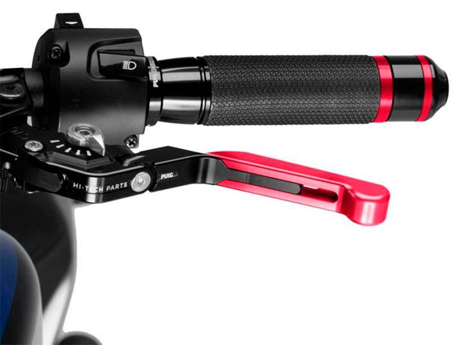 MANETA EMBRAGUE PUIG 3.0. NEGRO EXTEN/ROJO SELECT/PLATA   24RNP