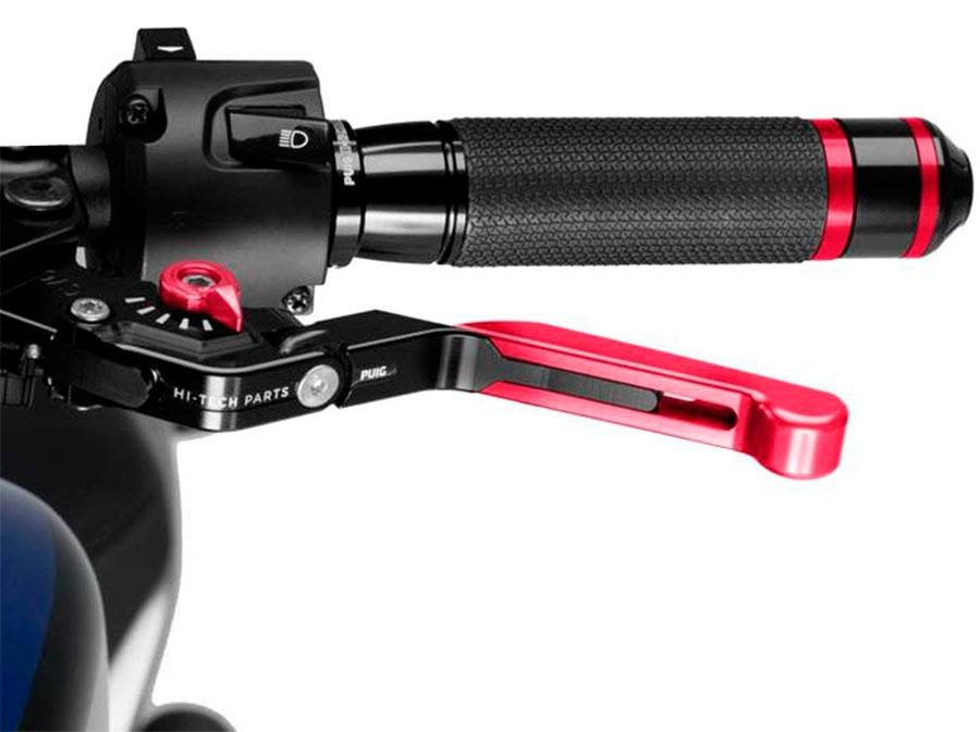 MANETA EMBRAGUE PUIG 3.0. NEGRO EXTEN/ROJO SELECT/ROJO   24RNR