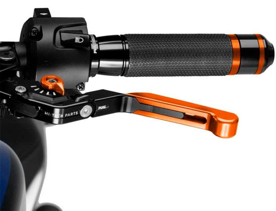 MANETA EMBRAGUE PUIG 3.0. NEGRO EXT/NARANJA SEL/NARANJA   24TNT
