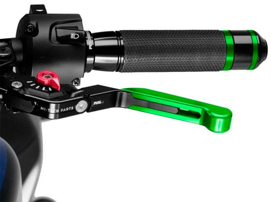 MANETA EMBRAGUE PUIG 3.0. NEGRO EXTEN/VERDE SELEC/ROJO   24VNR