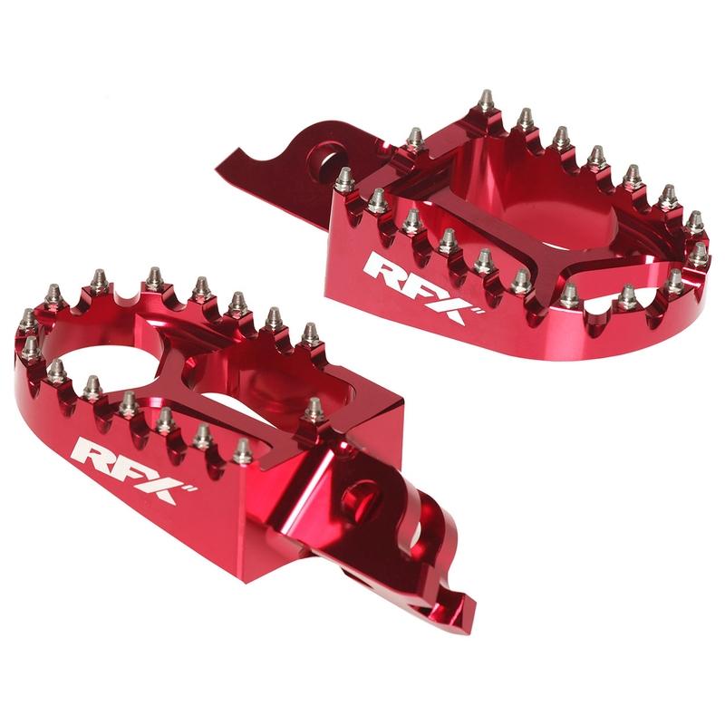 ESTRIBERAS DE ALUMINIO CNC PARA TRIAL RFX PRO (ROJO) UNIVERSAL - GAS GAS/BETA/SHERCO/MONTESA 1110593003 FXFR9020099RD