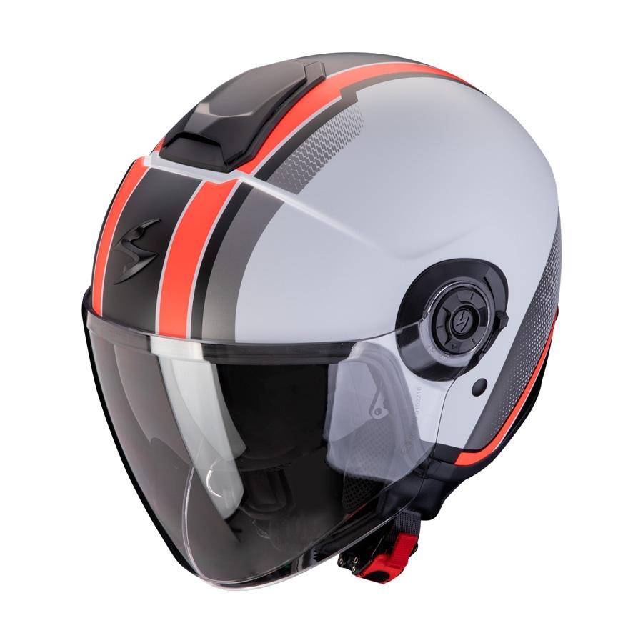 CASCO SCORPION JET EXO-CITY II VEL GROS-ROJO MATE