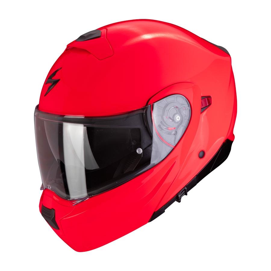 CASCO SCORPION MODULABLE EXO 930 EVO SOLID NEON ROJO