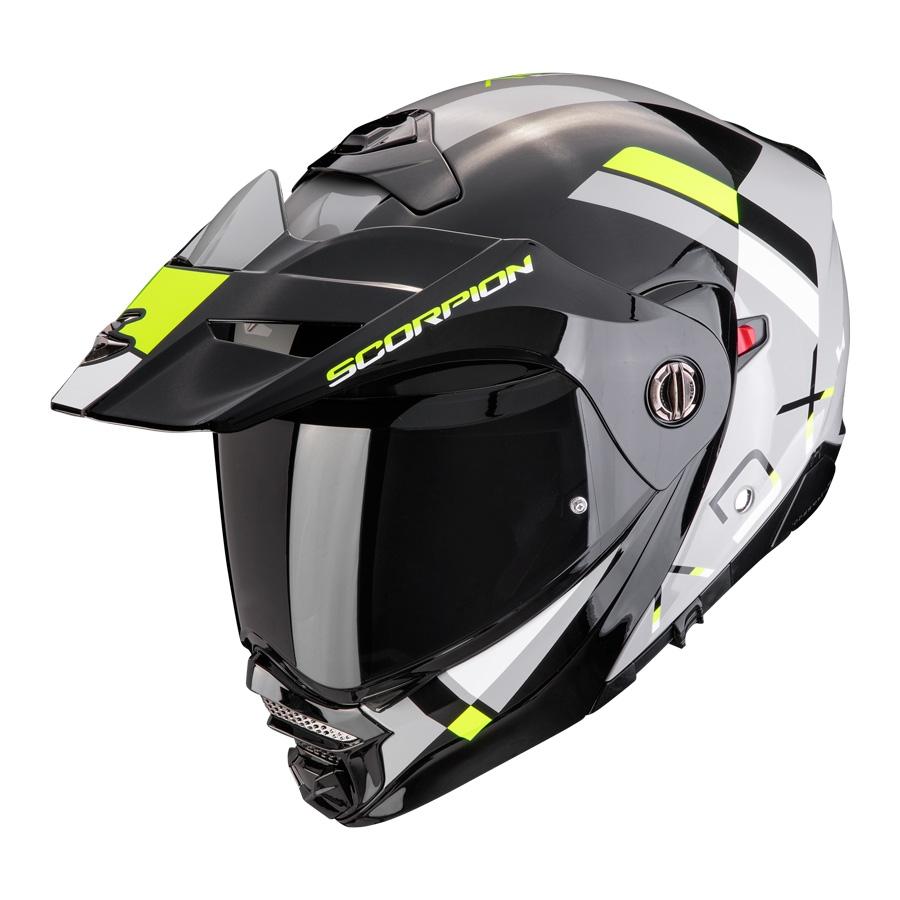 CASCO SCORPION ADVENTURE ADX-2 GALANE GRIS-NEGRO-AMARILLO NEON