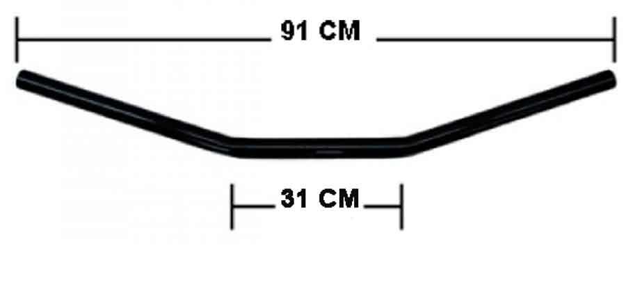 MANILLAR SPAAN STYLE DRAG 25mm NEGROS