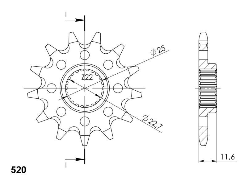 PIÑÓN SUPERSPROX POLARIS 520 X 13