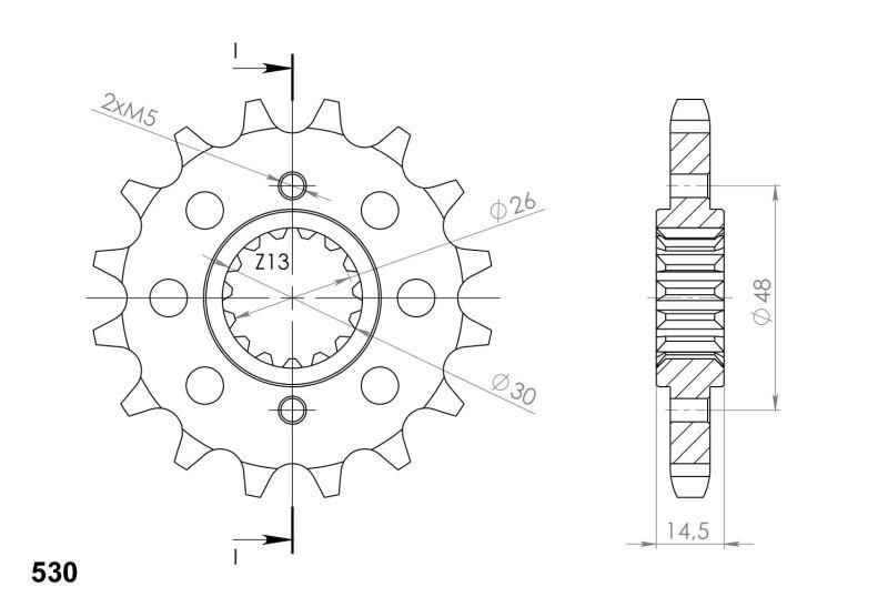 PIÑÓN SUPERSPROX HONDA 530 X 16