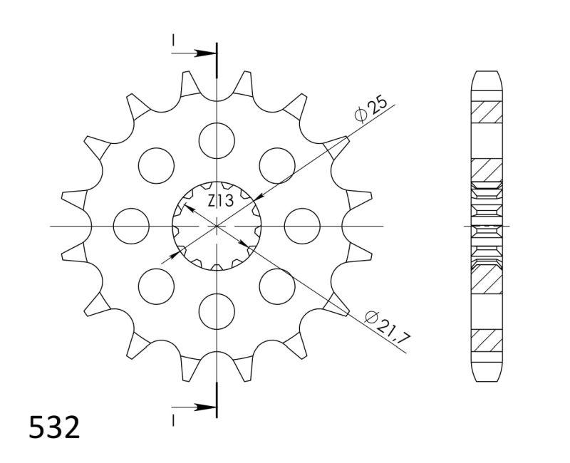PIÑÓN SUPERSPROX SUZUKI 532 X 16