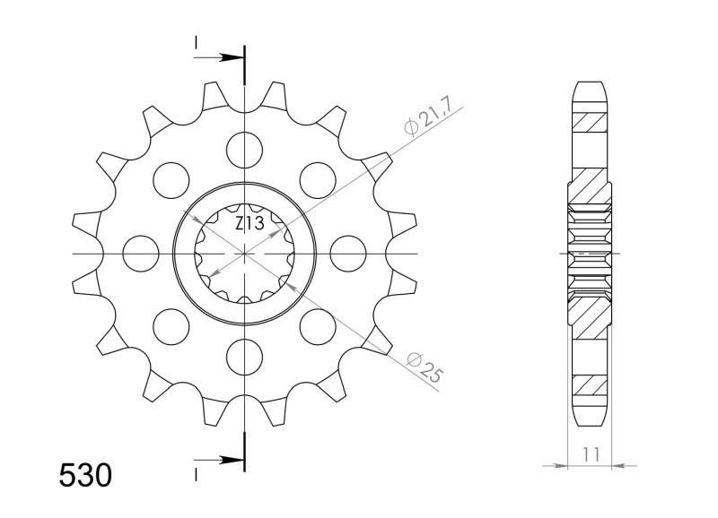 PIÑÓN SUPERSPROX YAMAHA 530 X 16