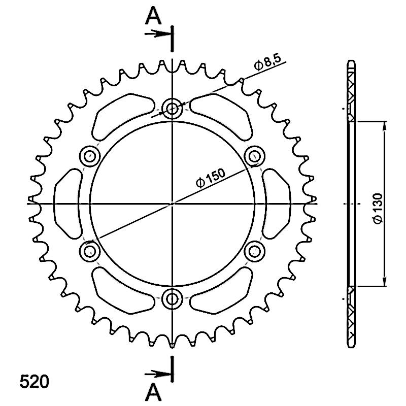 PLATO CORONA SUPERSPROX ALUMINIO AZUL 42 D
