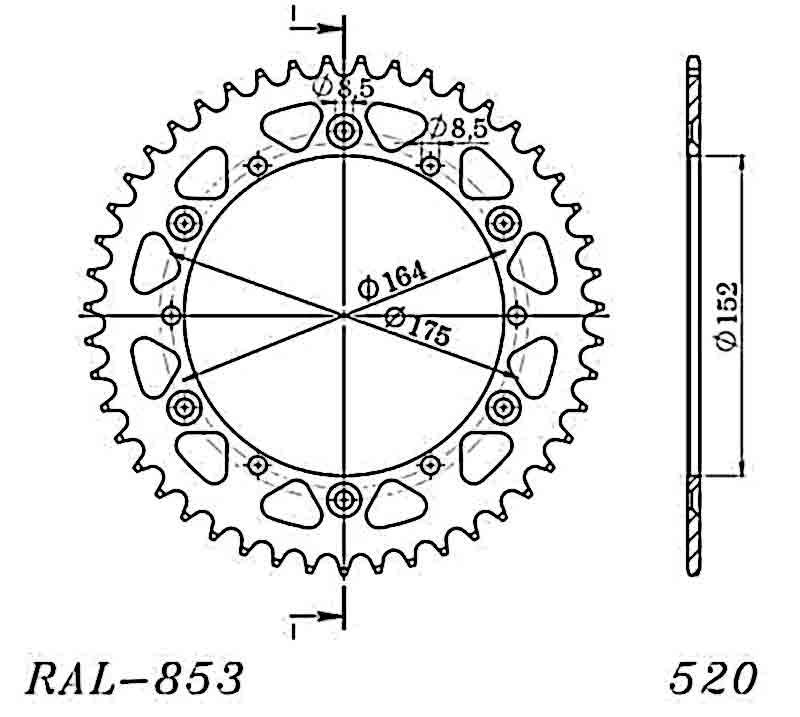 PLATO CORONA SUPERSPROX ALUMINIO YAMAHA 520 X 52