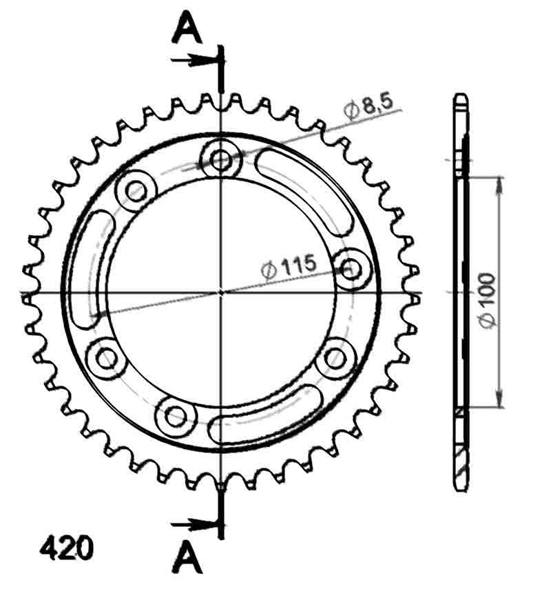 PLATO CORONA SUPERSPROX ACERO BETA 420 X 41