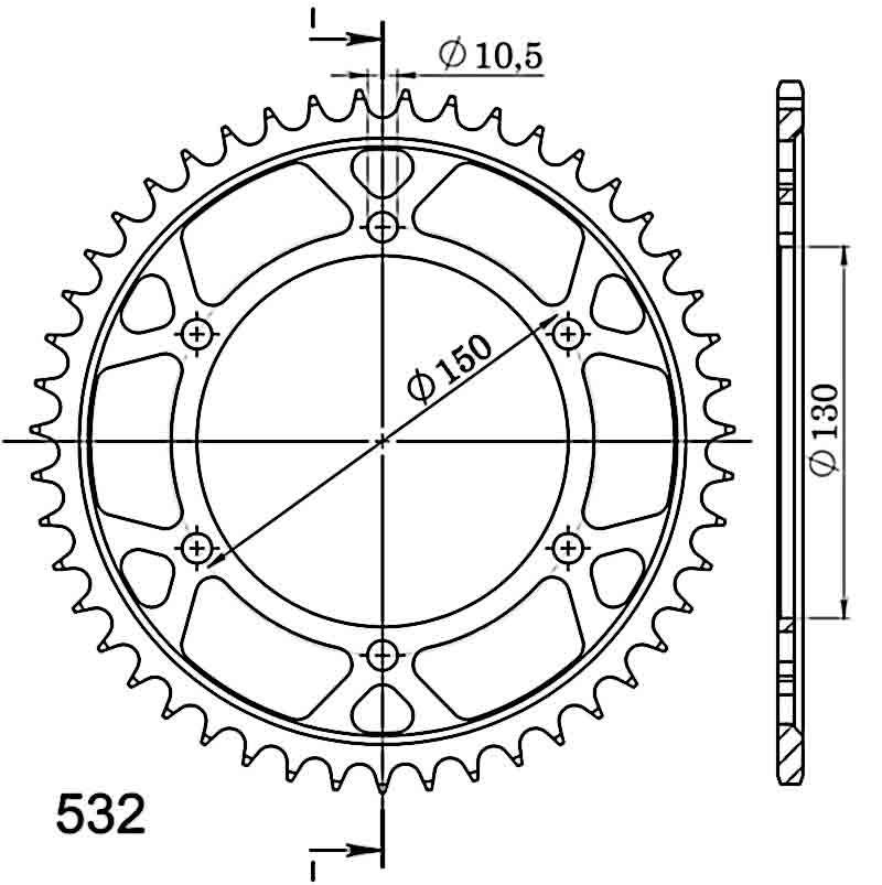PLATO CORONA SUPERSPROX ACERO YAMAHA 532 X 47