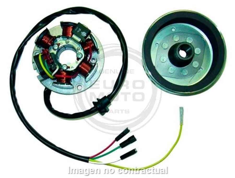 VOLANTE MAGNETICO DUCATI 6 POLOS 12V 100W (MOTOR MINARELLI 50 AM345/AM6 SIN ARRANQUE EL?CTRICO)    04101200