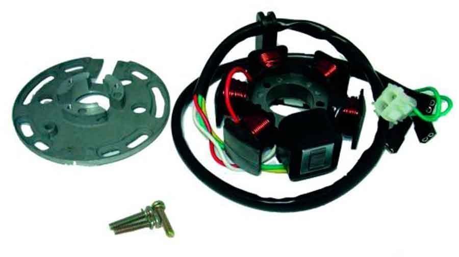 STATOR KOKUSAN 6 POLOS 12V 85W (MOTOR DERBI SIN ARRANQUE EL?CTRICO)     04168013