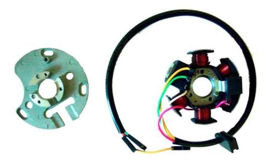 STATOR KOKUSAN 6 POLOS 12V 85W (MOTOR DERBI/PIAGGIO 6 MARCHAS CON ARRANQUE EL?CTRICO)     04168036