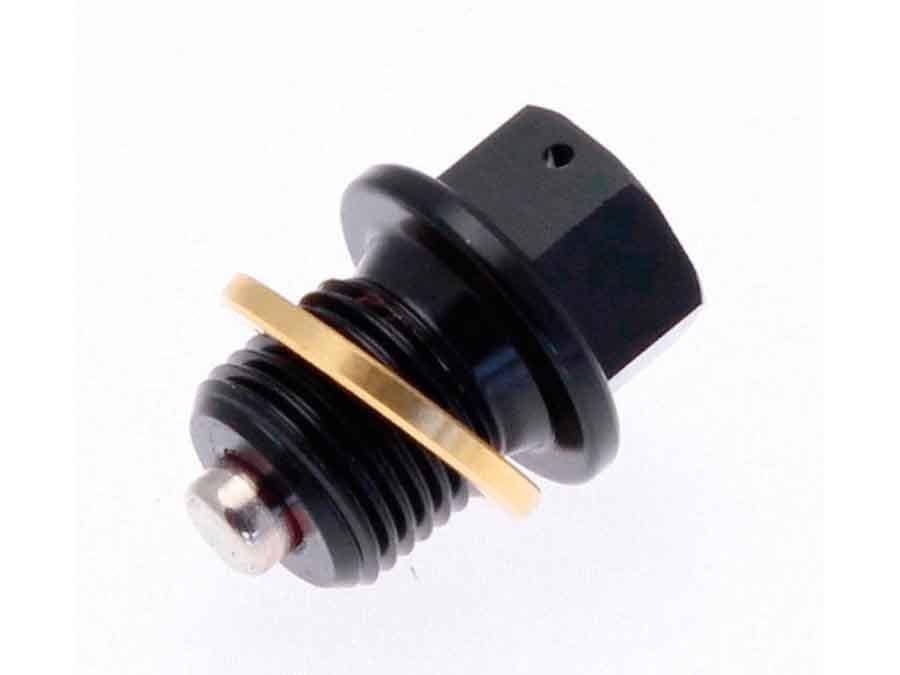 TAPON VACIADO ACEITE TECNIUM MAGNÉTICO ALU NEGRO M14 X 1,25 X 13,5