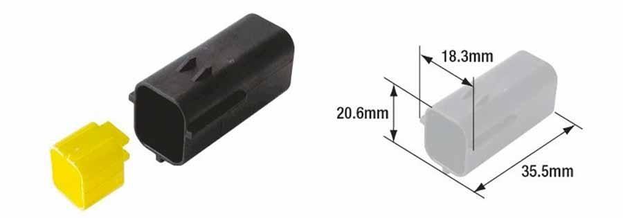 CONECTOR (BOLSA 3 UNIDADES) MACHO HERMÉTICO TOURMAX TIPO 070 (FRA)  ETP-66   89501058
