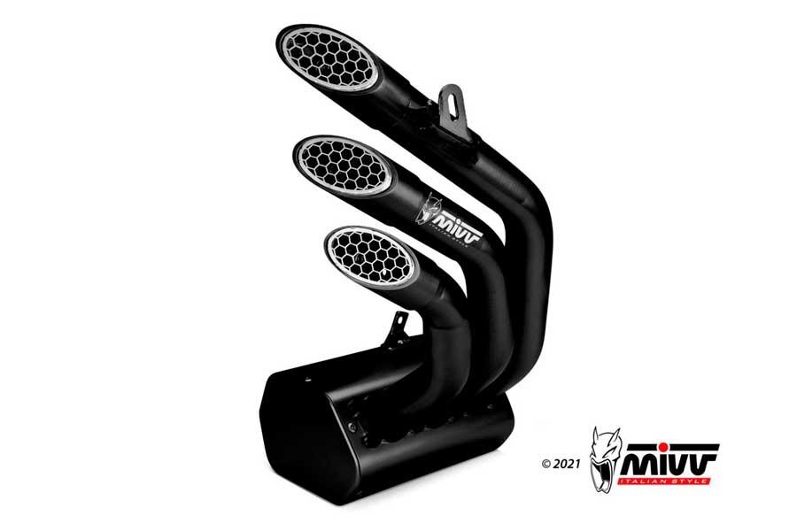 ESCAPE MIVV SPEED EDGE SLIP-ON SPORT BLACK MV AGUSTA BRUTALE 800 RR        V.003.LHB