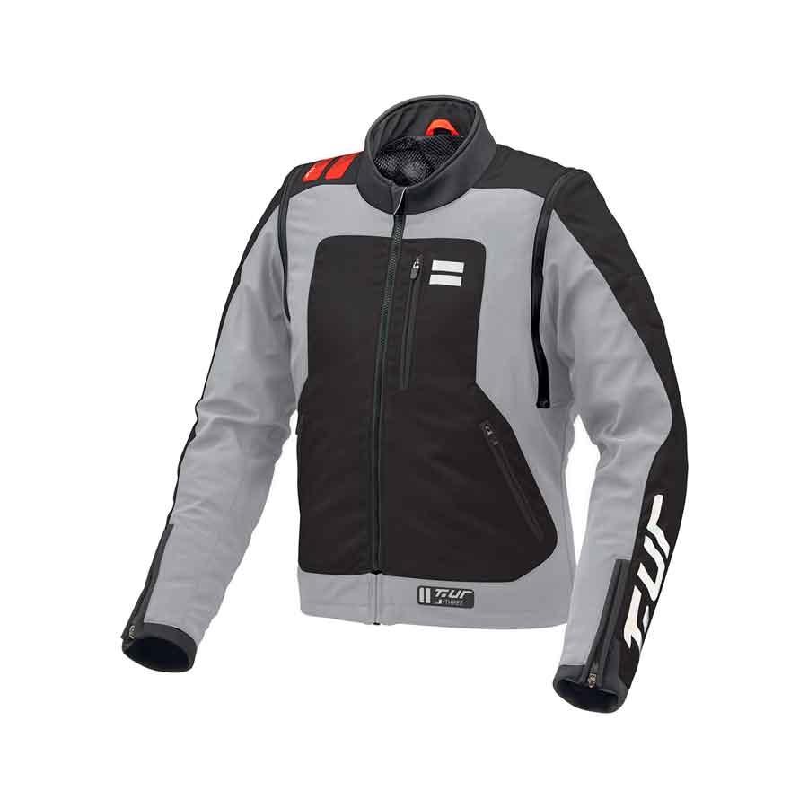 CHAQUETA J-THREE ARM LINK - GRIS CLARO ROJO